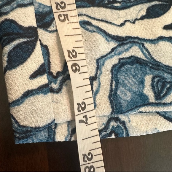 Essentiel Antwerp Kebarbra Relax Fit Blue & White Design Ankle Pants sz 36 EU - Picture 11 of 12